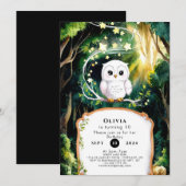 Magisch In de Bossen Uil Verjaardag Kaart (Voorkant / Achterkant)