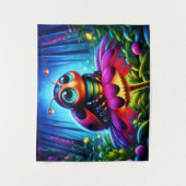 Magisch insect in een lichtgevend nachtelijk bos wandkleed (Voorkant)