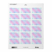 Magisch Iridescent Glitter bespaart roze design Etiket (Full Sheet)