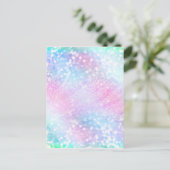 Magisch Iridescent Glitter bespaart roze design Feestdagenkaart (Staand voorkant)