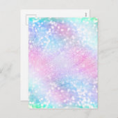 Magisch Iridescent Glitter bespaart roze design Feestdagenkaart (Voorkant / Achterkant)