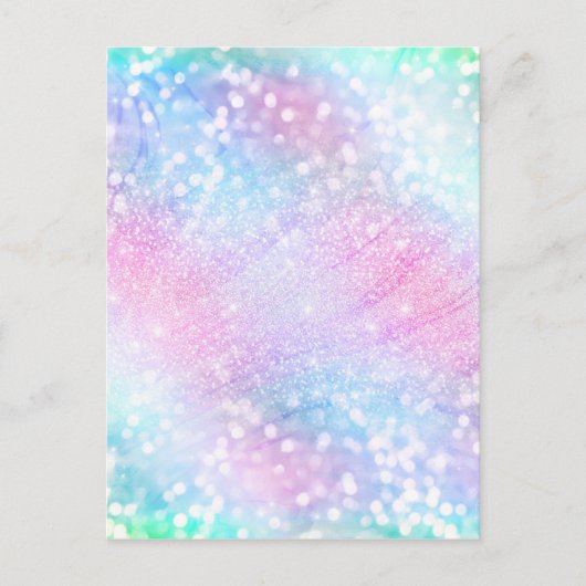 Magisch Iridescent Glitter bespaart roze design Feestdagenkaart (Voorkant)