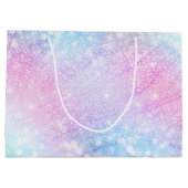 Magisch Iridescent Glitter bespaart roze design Groot Cadeauzakje (Achterkant)