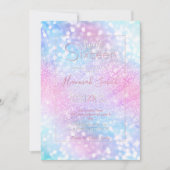 Magisch Iridescent Glitter bespaart roze design Kaart (Voorkant)