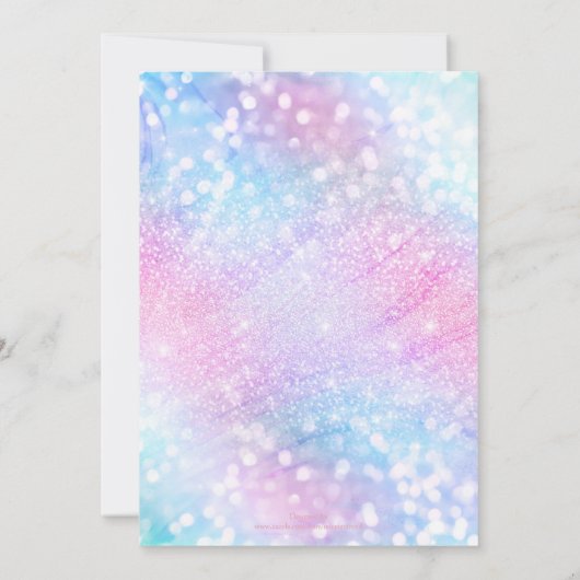 Magisch Iridescent Glitter bespaart roze design Kaart (Achterkant)