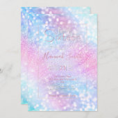 Magisch Iridescent Glitter bespaart roze design Kaart (Voorkant / Achterkant)