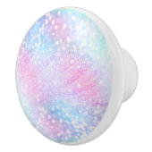 Magisch Iridescent Glitter bespaart roze design Keramische Knop (Rechts)