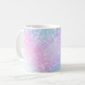 Magisch Iridescent Glitter bespaart roze design Koffiemok (Voorkant links)