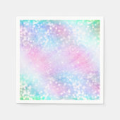 Magisch Iridescent Glitter bespaart roze design Servet (Voorkant)