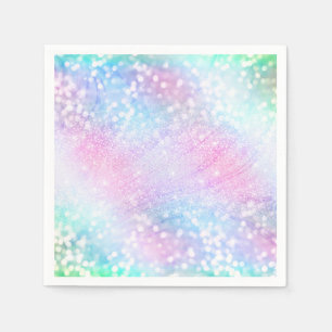 Magisch Iridescent Glitter bespaart roze design Servet