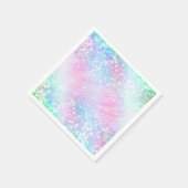 Magisch Iridescent Glitter bespaart roze design Servet (Hoek)