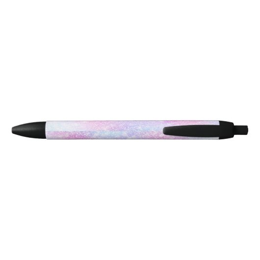 Magisch Iridescent Glitter bespaart roze design Zwarte Inkt Pen (Achterkant)