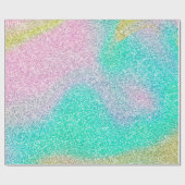 Magisch Iridescent Glitter Holographic Afbeelding Cadeaupapier (Vlak)