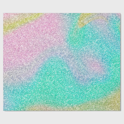 Magisch Iridescent Glitter Holographic Afbeelding Cadeaupapier (Vlak)