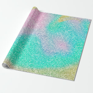 Magisch Iridescent Glitter Holographic Afbeelding Cadeaupapier