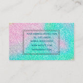 Magisch Iridescent Glitter Holographic Afbeelding Visitekaartje (Achterkant)