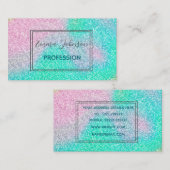 Magisch Iridescent Glitter Holographic Afbeelding Visitekaartje (Voorkant / Achterkant)