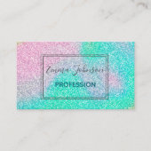 Magisch Iridescent Glitter Holographic Afbeelding Visitekaartje (Voorkant)