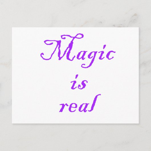 Magisch is echt briefkaart (Voorkant)