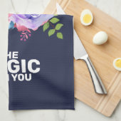 Magisch is in u de Waterverf van het Citaat Floral Theedoek (Quarter Fold)