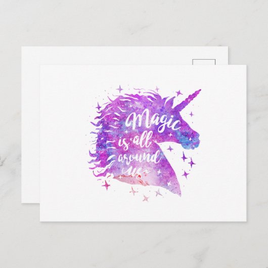 Magisch is overal om ons heen - Kies achtergrondkl Briefkaart (Voorkant / Achterkant)