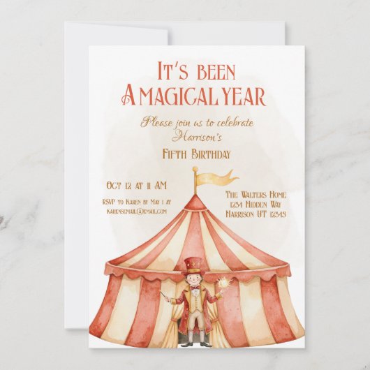 Magisch jaar Magiër Verjaardag Kaart (Voorkant)