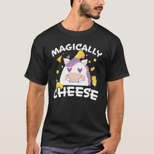 Magisch-Kaas-Mozzarella Cheddar Unicor T-shirt (Voorkant)