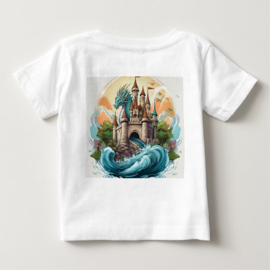 Magisch kasteel en Dragon T-shirt (Achterkant)