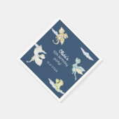 Magisch Kasteel Schattigee Draken Kinder Blauwe Ve Servet (Hoek)