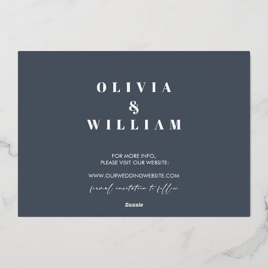 Magisch Kasteel Sprookje Bruiloft Save The Date Folie Uitnodiging (Achterkant)