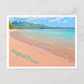 Magisch Kauai--mooie verlaten strand Briefkaart