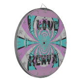 Magisch Kenia: IK HOU VAN KENIA Dartbord (Voorkant Links)