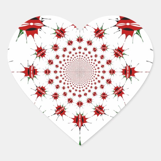 Magisch Kenia: Kaleidoscoop Cultuur identiteit 🇰� Hart Sticker (Voorkant)