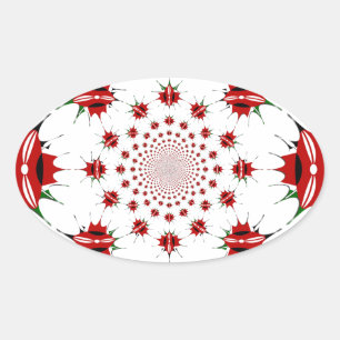 Magisch Kenia: Kaleidoscoop Cultuur identiteit 🇰� Ovale Sticker
