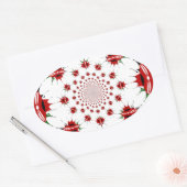 Magisch Kenia: Kaleidoscoop Cultuur identiteit 🇰� Ovale Sticker (Envelop)