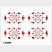 Magisch Kenia: Kaleidoscoop Cultuur identiteit 🇰� Ovale Sticker (Vel)