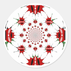 Magisch Kenia: Kaleidoscoop Cultuur identiteit 🇰� Ronde Sticker