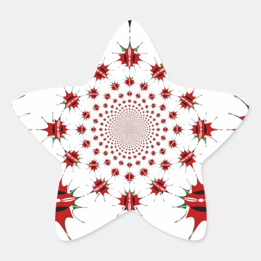 Magisch Kenia: Kaleidoscoop Cultuur identiteit 🇰� Ster Sticker (Voorkant)