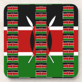 🇰🇪 Magisch Kenia: Lijst van Eenheid en Trots Bier Onderzetter (Voorkant)