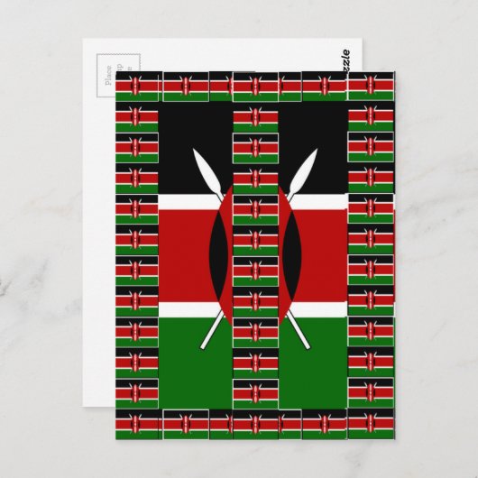🇰🇪 Magisch Kenia: Lijst van Eenheid en Trots Briefkaart (Voorkant / Achterkant)