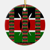 🇰🇪 Magisch Kenia: Lijst van Eenheid en Trots Keramisch Ornament (Voorkant)