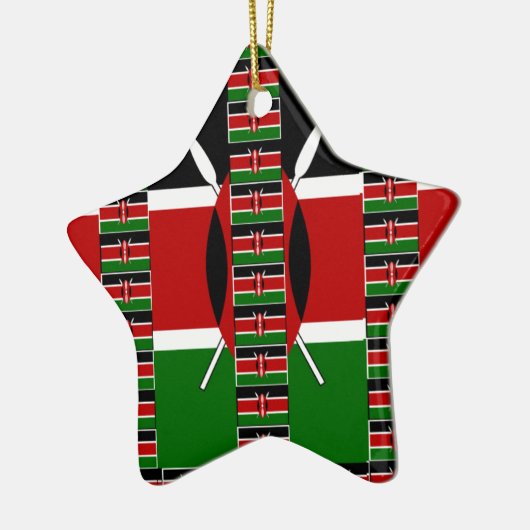 🇰🇪 Magisch Kenia: Lijst van Eenheid en Trots Keramisch Ornament (Links)