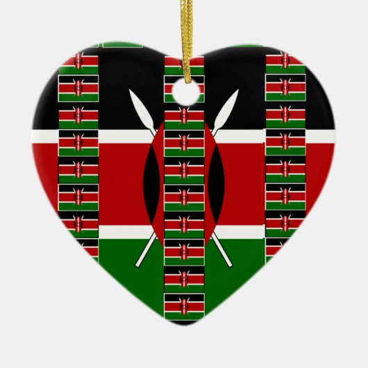🇰🇪 Magisch Kenia: Lijst van Eenheid en Trots Keramisch Ornament (Voorkant)