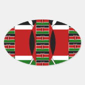 🇰🇪 Magisch Kenia: Lijst van Eenheid en Trots Ovale Sticker (Voorkant)