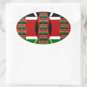 🇰🇪 Magisch Kenia: Lijst van Eenheid en Trots Ovale Sticker (Tas)