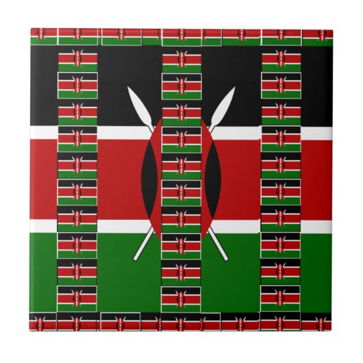 🇰🇪 Magisch Kenia: Lijst van Eenheid en Trots Tegeltje (Voorkant)