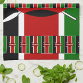 🇰🇪 Magisch Kenia: Lijst van Eenheid en Trots Theedoek (Gevouwen)