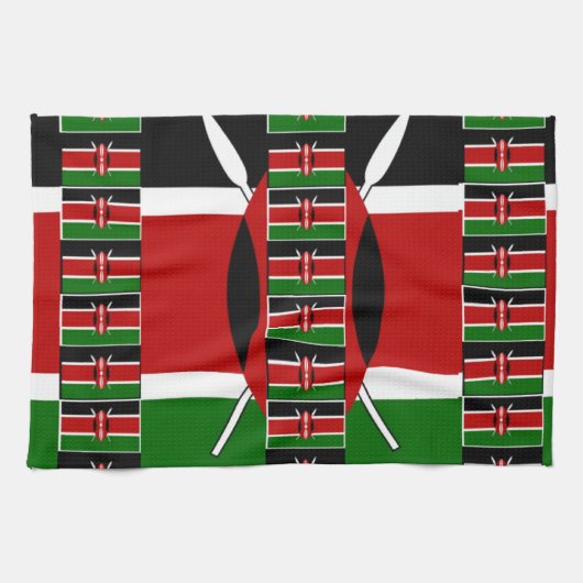 🇰🇪 Magisch Kenia: Lijst van Eenheid en Trots Theedoek (Horizontaal)