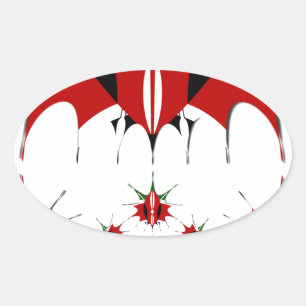 Magisch Kenia: Symmetrie van erfgoed Moderniteit � Ovale Sticker