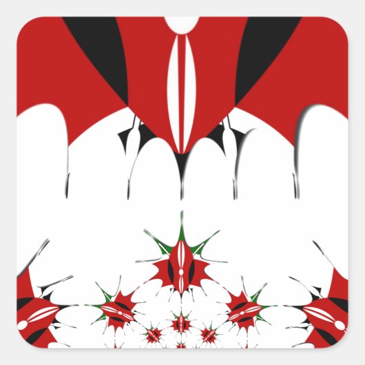 Magisch Kenia: Symmetrie van erfgoed Moderniteit � Vierkante Sticker (Voorkant)